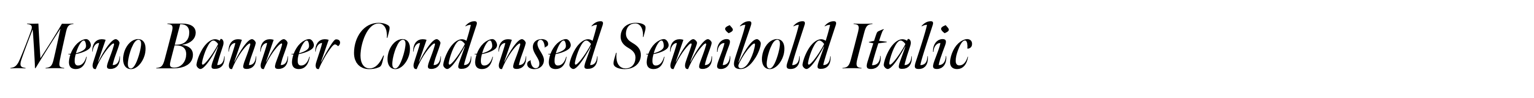 Meno Banner Condensed Semibold Italic